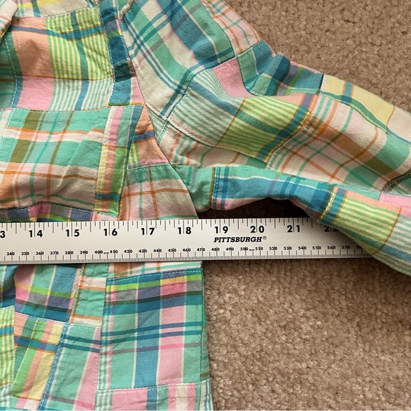 Talbots Double Breasted Madras Blazer - Picture 7 of 8